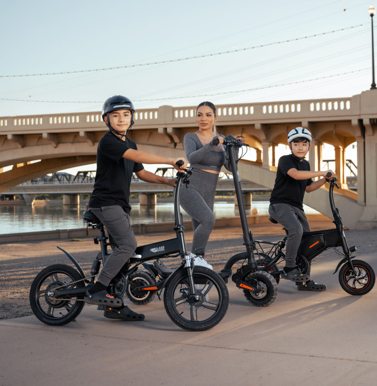 GLAREWHEEL 16'' FOLDING ELECTRIC CITY BIKE X3 BLACK FREE SHIPPING