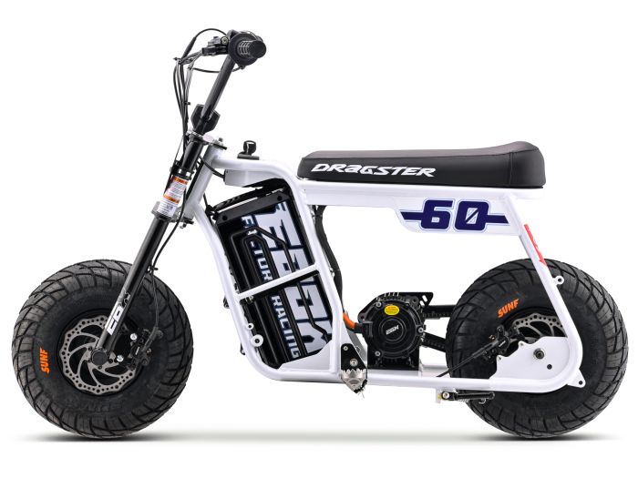 DRAGSTER 60 White FREE USA SHIPPING E Mini Bike