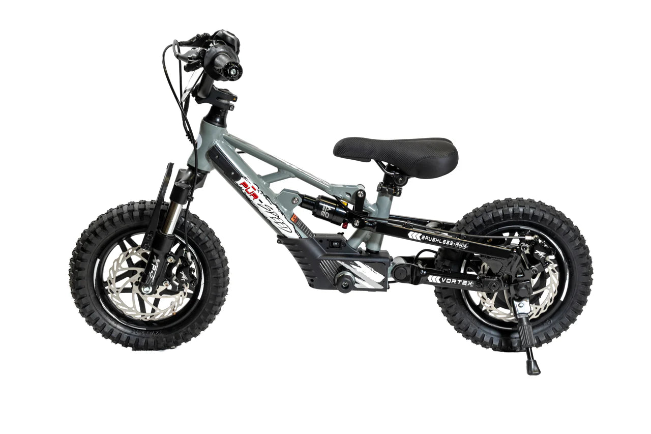 Pῡr-Speed 12" Xtreme ULTRA Electric Balance Bike with FULL SUSPENSION, 36v/250w Motor and 5.0Ah Battery FREE SHIPPING