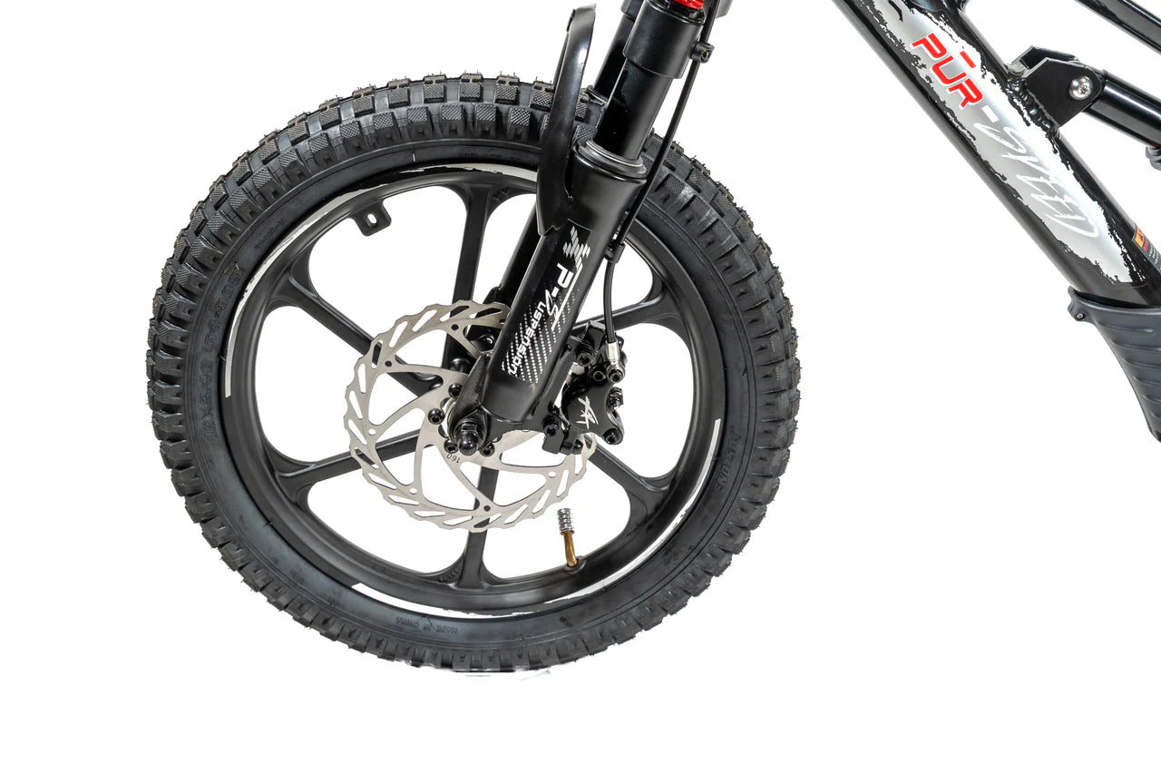 Pῡr-Speed 16" Xtreme ULTRA Electric Balance Bike with FULL SUSPENSION, 52v/350w Motor and 5.0Ah Battery FREE SHIPPING