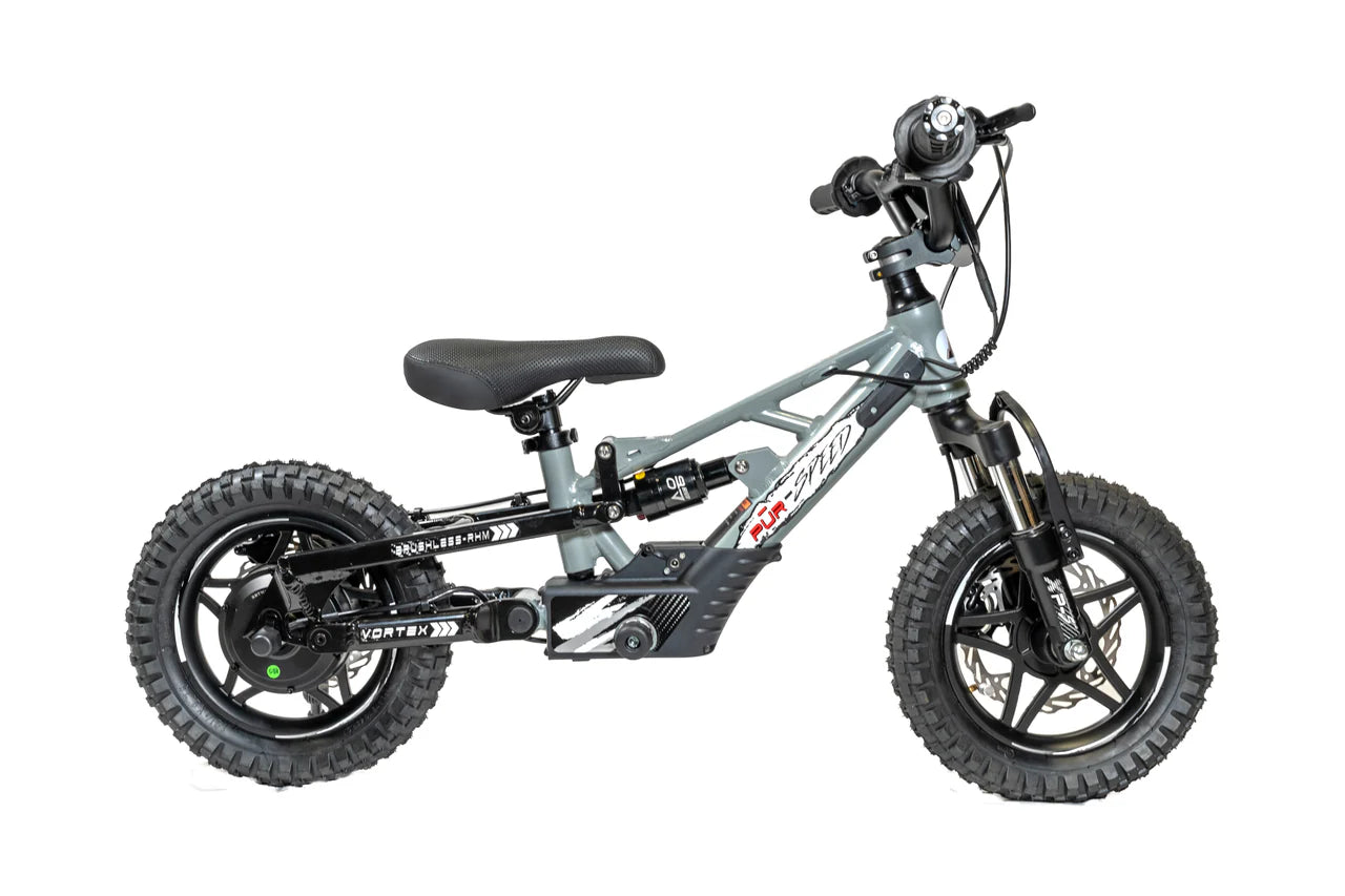 Pῡr-Speed 12" Xtreme ULTRA Electric Balance Bike with FULL SUSPENSION, 36v/250w Motor and 5.0Ah Battery FREE SHIPPING