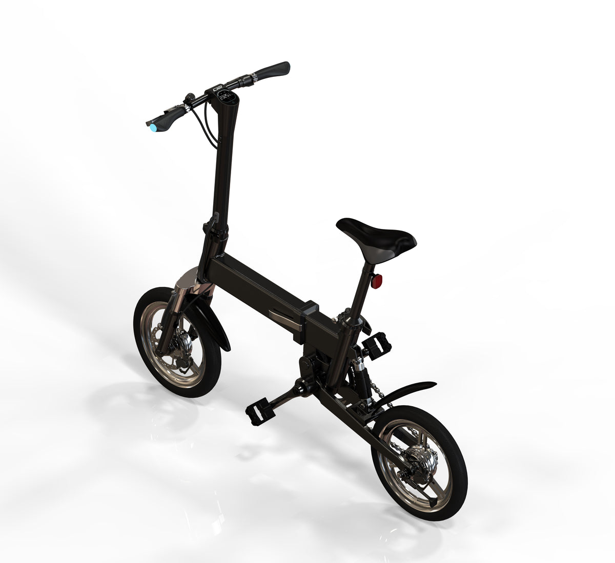 GLAREWHEEL 16'' FOLDING ELECTRIC CITY BIKE X3 BLACK FREE SHIPPING