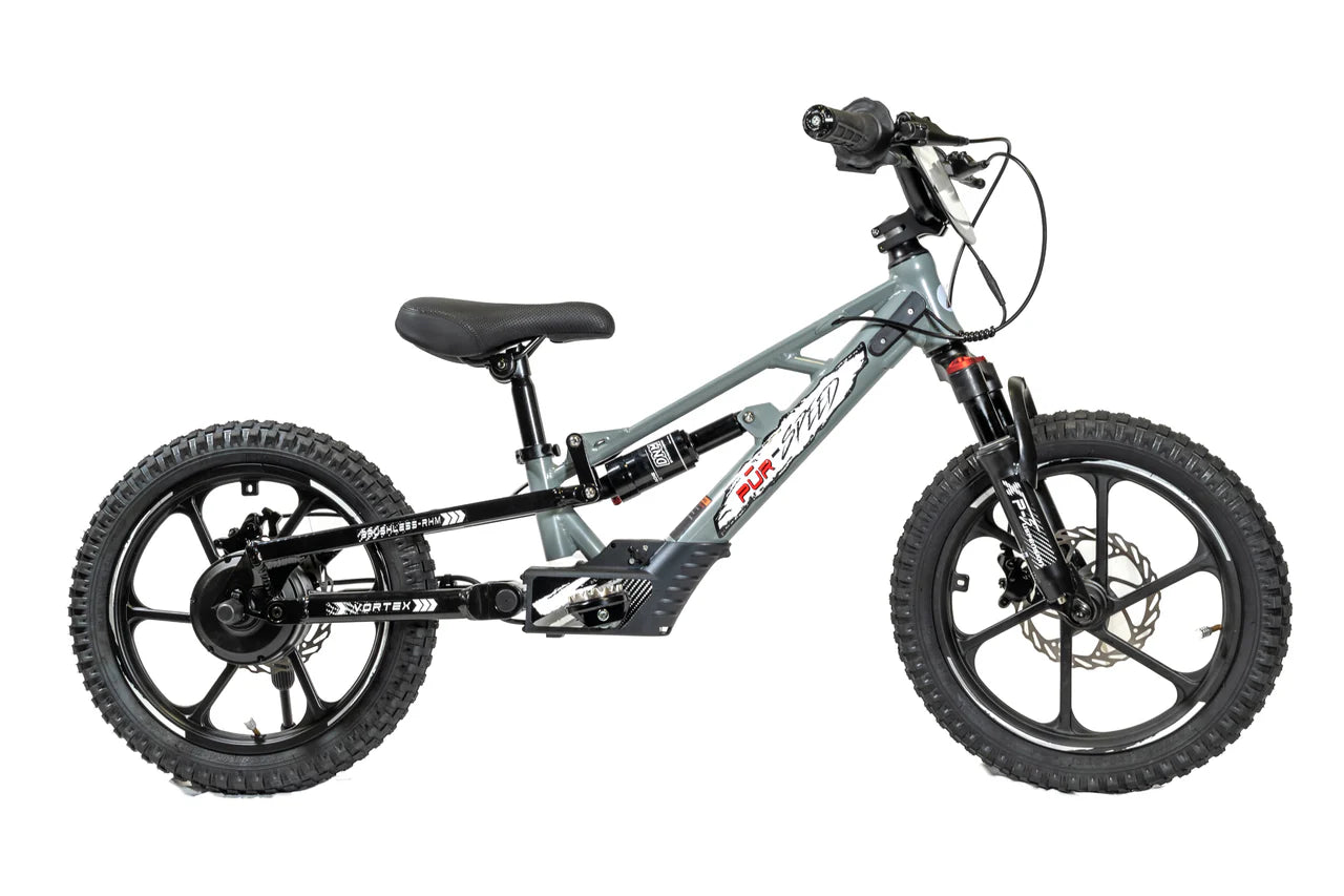 Pῡr-Speed 16" Xtreme ULTRA Electric Balance Bike with FULL SUSPENSION, 52v/350w Motor and 5.0Ah Battery FREE SHIPPING