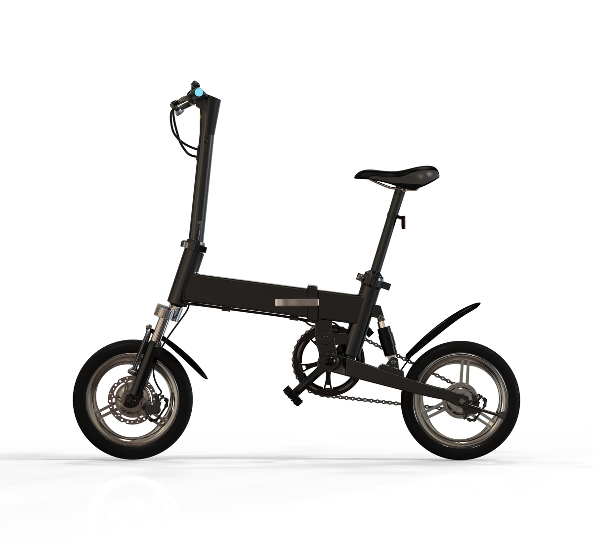 GLAREWHEEL 16'' FOLDING ELECTRIC CITY BIKE X3 BLACK FREE SHIPPING